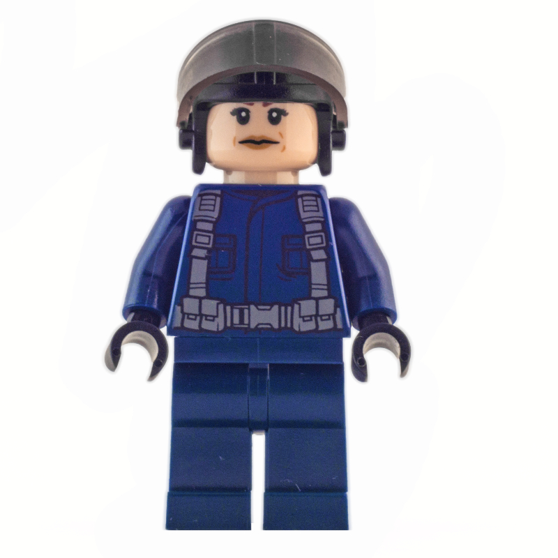 Lego Guard in Helmet with Trans-Brown Visor, Female