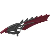 Large Figure Wing, Bladed with Marbled Dark Red Pattern (Antroz) / Black