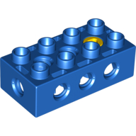 Lego Duplo Toolo Brick 2 x 4 with Holes on Sides and Top and 1 Screw in Top / Blue