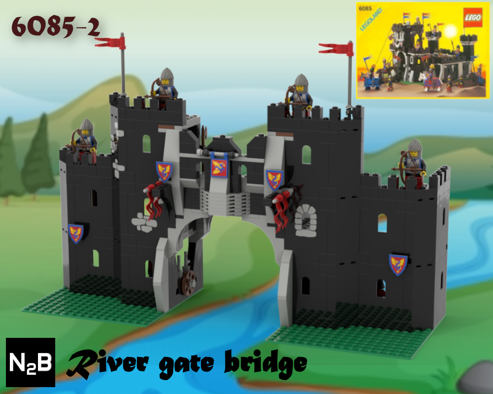 Lego River gate bridge - Alternate build 2 Lego 6085