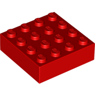 Lego Brick Magnet, 4 x 4 / Red
