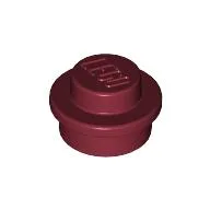 Plate Round 1 x 1 with Solid Stud / Dark Red