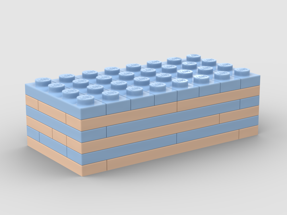 Lego Match Stick 2x4 Brick - Duplo size