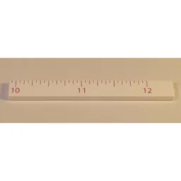 Tile 1 x 8 with Ruler INCH 10 - 12 Pattern / White