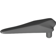 Lego Animal Body Part, Dinosaur, Pteranodon Jaw Bottom with Pin [Flexible Plastic] / Dark Bluish Gray