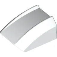 Brick Curved 2 x 2 with Lip, No Studs / White