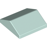 Lego Brick Sloped 33° 2 x 2 Double / Light Aqua