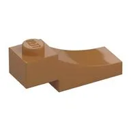 Brick Curved, 3 x 1 with 1/3 Inverted Cutout / Medium Nougat