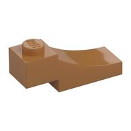 Lego Brick Curved, 3 x 1 with 1/3 Inverted Cutout / Medium Nougat