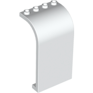 Lego Panel 3 x 4 x 6 Curved Top / White