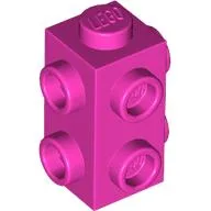 Brick Special 1 x 1 x 1 2/3 with 6 Studs on 3 Sides / Dark Pink