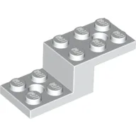 Bracket 5 x 2 x 1 1/3 with Holes, Pin Bottom / White