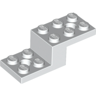 Lego Bracket 5 x 2 x 1 1/3 with Holes, Pin Bottom / White