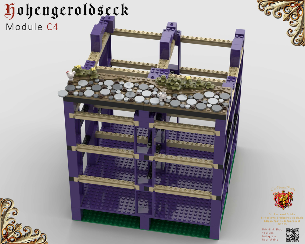 Lego C4 Castle Hohengeroldseck - Substructure & castle courtyard (Castle Part 1)