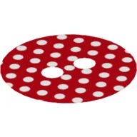 Hipwear Skirt, Round with White Dots Print / Red