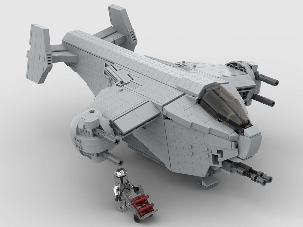 Lego Mando buying a new ship