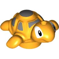 Lego Animal, Turtle, Baby with Light Bluish Gray Spots Print / Bright Light Orange