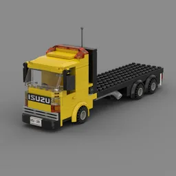 Isuzu based flat bed truck