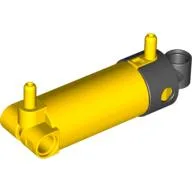 Pneumatic Cylinder with 2 Inlets and Rounded End Medium (48mm) / Yellow