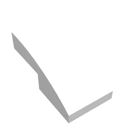 Brick Curved 2 x 1 No Studs [1/2 Bow] / White