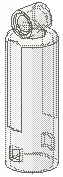 Technic, Shock Absorber 10L Damped, Cylinder / Trans-Clear