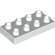 Duplo Plate 2 x 4 / White