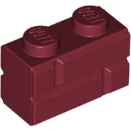 Brick Special 1 x 2 with Masonry Brick Profile / Dark Red