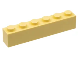 Brick 1 x 6 / Light Yellow