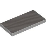 Tile 2 x 4 with Groove / Metallic Silver