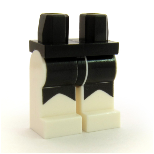 Lego Hips and White Legs with Black Lapels Print / Black