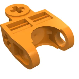 Technic Axle Connector 2 x 3 with Ball Socket, Open Sides / Orange