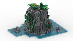 Rockwork with vegetation for a pirate setting