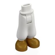 Lego Minidoll Hips and Baggy Trousers with Pearl Gold Shoes / White