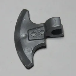 Weapon Axe Head, Clip-on (Viking) [Thin Clip] / Flat Silver