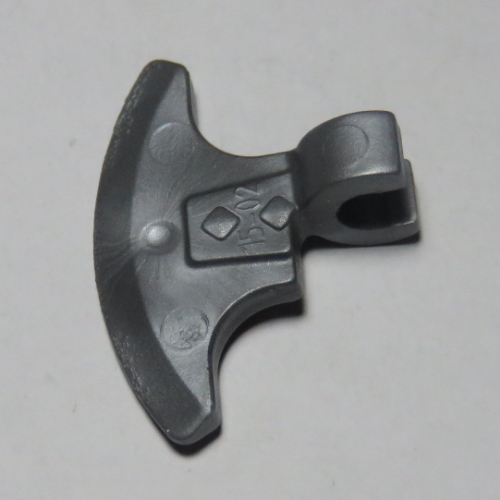 Lego Weapon Axe Head, Clip-on (Viking) [Thin Clip] / Flat Silver