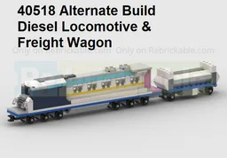 40518 Diesel Locomotive & Freight Wagon - Alternate Build Of 40518 High Speed Passenger Train Set