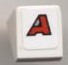 Lego Slope 30 1 x 1 x 2/3 with Red Letter A Pattern (Sticker) - Set 8124