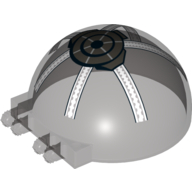 Lego Windscreen 6 x 6 x 3 Canopy Half Sphere with Dual 2 Fingers and Republic Gunship Window Print