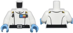 Torso SW Imperial Officer 19 Pattern (Admiral Thrawn) / White Arms / Medium Blue Hands