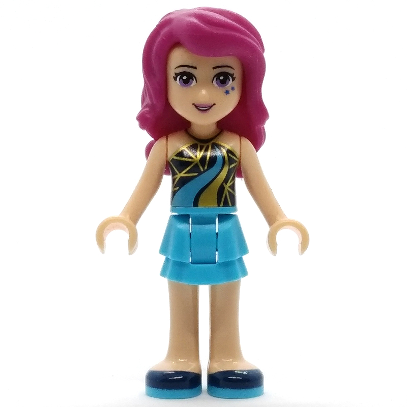 Lego Livi - Black Top, Medium Azure Skirt