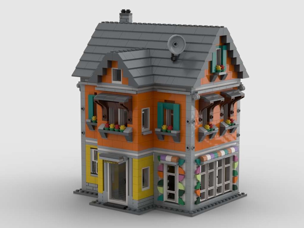 Lego Modulares ländliches Geschäft- und Wohnhaus / Rural business and residential house