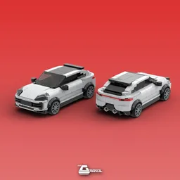 Porsche Cayenne Turbo GT 2021 - 8 stud wide - Light Bluish Gray