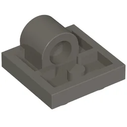 Plate Special 2 x 2 with 1 Pin Hole [Split Underside Ribs] / Dark Bluish Gray