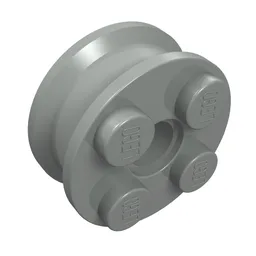 Wheel Freestyle with 2 x 2 Studs and Pin Hole / Light Gray