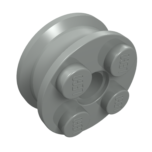 Lego Wheel Freestyle with 2 x 2 Studs and Pin Hole / Light Gray