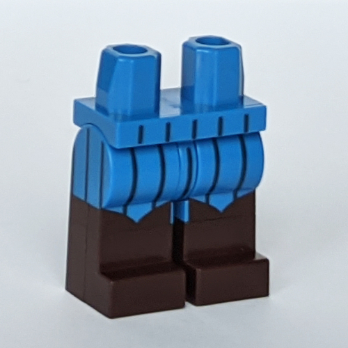 Lego Hips with Blue Legs and Black Boots Pattern with Dark Purple Stripes print