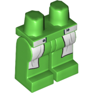Lego Hips and Bright Green Legs with White Lab Coat Print (Doc Ock) / Bright Green