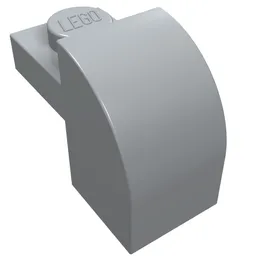 Brick Curved 1 x 2 x 1 1/3 with Curved Top / Light Bluish Gray