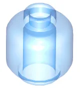 Minifigure, Head (Plain) / Trans-Medium Blue