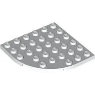 Plate Round Corner 6 x 6 / White